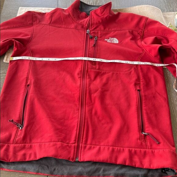 The North Face APEX Softshell Men's Red Performance Jacket Zipper Up Size L GUC - Picture 7 of 13
